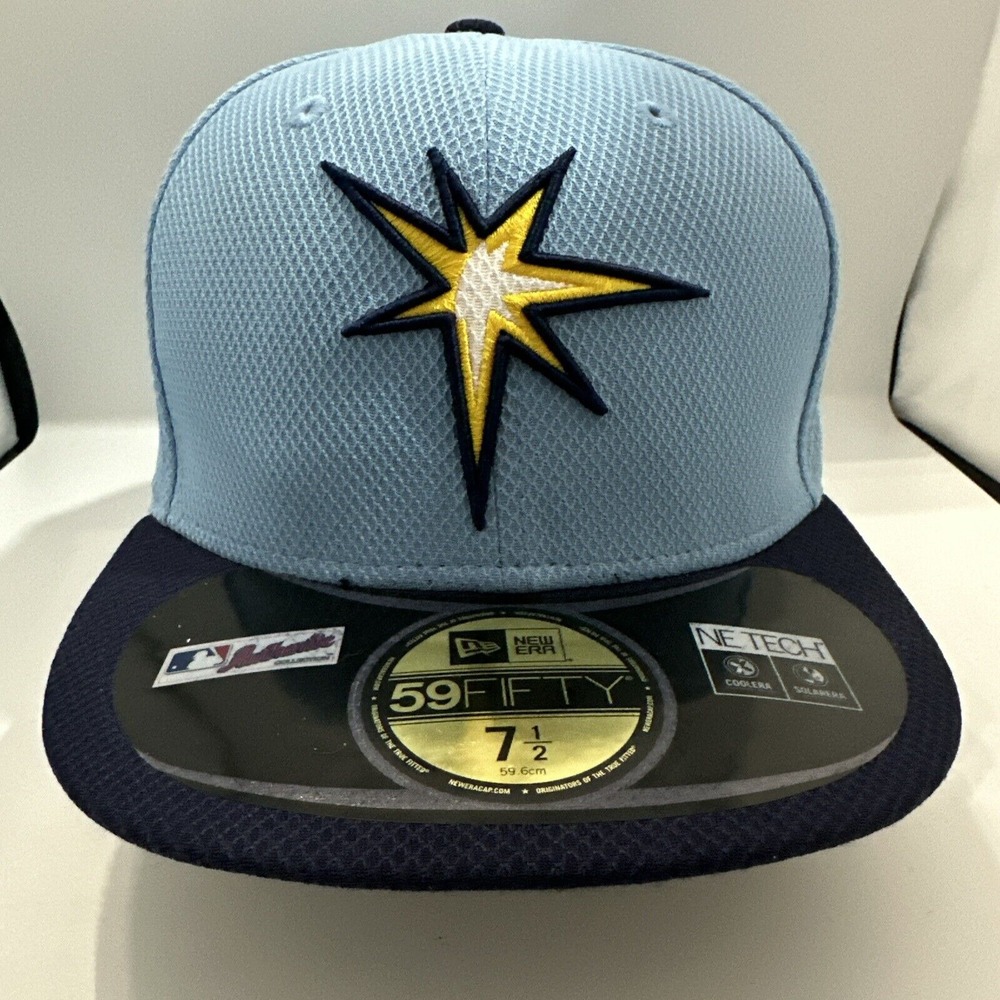 Tampa Bay Rays MLB New‎ Era "Diamond Era" 59FIFTY - 7 1/2- Fitted Hat-Blue- (2E)
